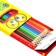 مداد رنگی 12 رنگ آریا جعبه مقوایی