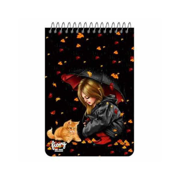 دفترچه یادداشت با طرح دختر پاییز