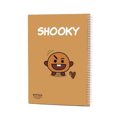 دفتر خط دار سیمی سری BTS طرح شوکی BTS NoteBook SHOOKY
