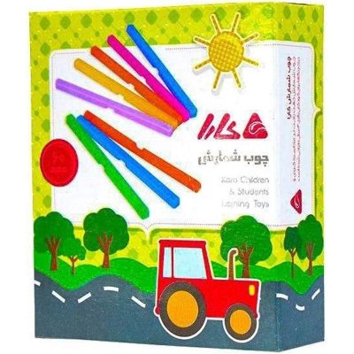 بازی آموزشی چوب خط (چوب شمارش) برند کارا بسته 60 عددی