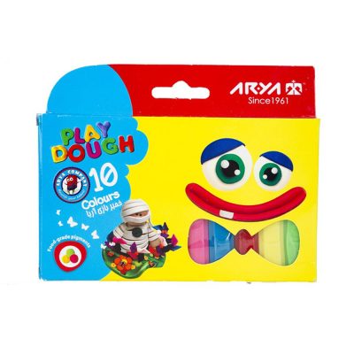 خمیر بازی ۱۰ رنگ مقوایی مدل ۱۰۴۸ برند آریا Arya Play Dough 10 Colors