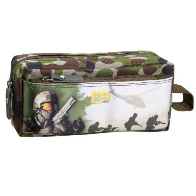 جامدادی چریکی ارتشی سه زیپ کد 3080 برند سویل SEVIL pencil case