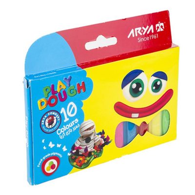 خمیر بازی ۱۰ رنگ مقوایی مدل ۱۰۴۸ برند آریا Arya Play Dough 10 Colors