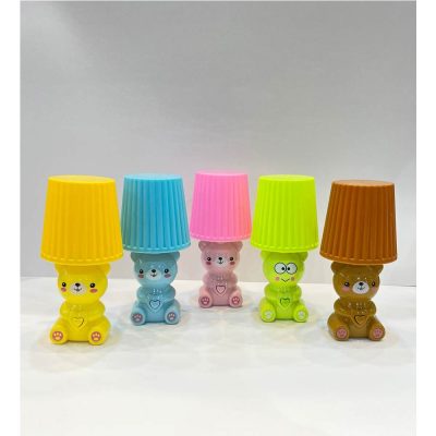 چراغ خواب فانتزی خرسی (باتری خور) در رنگ های مختلف Bedside Lamp