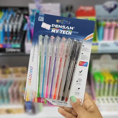 خودکار پنسان PENSAN مدل مای تک MY-TECH بسته هشت رنگ