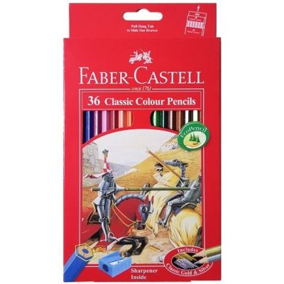 مداد رنگی 36 رنگ فابر کاستل مدل Classicc جلد مقوایی