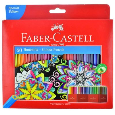 مداد رنگی 60 رنگ فابر کاستل Faber-Castell جلد مقوایی
